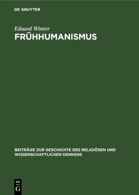 Fruhhumanismus