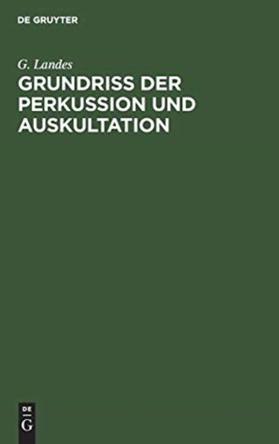 Grundriss Der Perkussion Und Auskultation