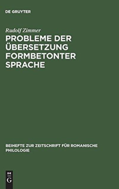 Probleme der Ubersetzung formbetonter Sprache