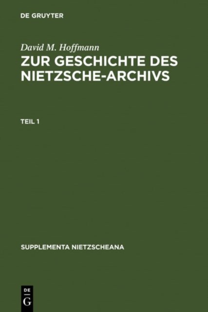 Zur Geschichte Des Nietzsche-Archivs