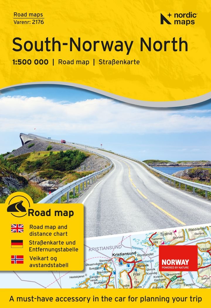 Veikart Sør-Norge Nord Veikart