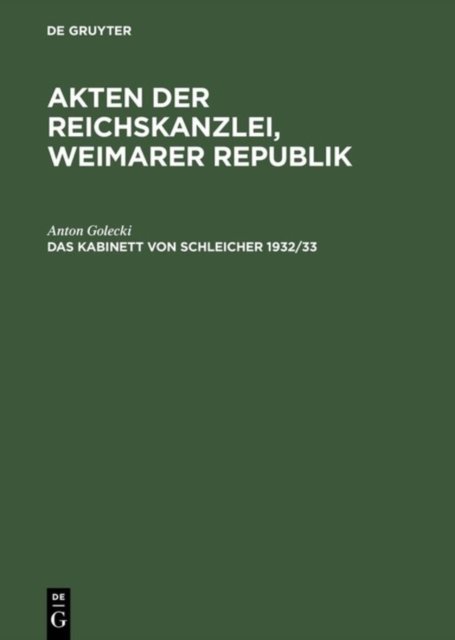 Kabinett von Schleicher 1932/33