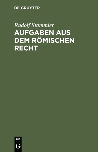 Aufgaben Aus Dem Romischen Recht