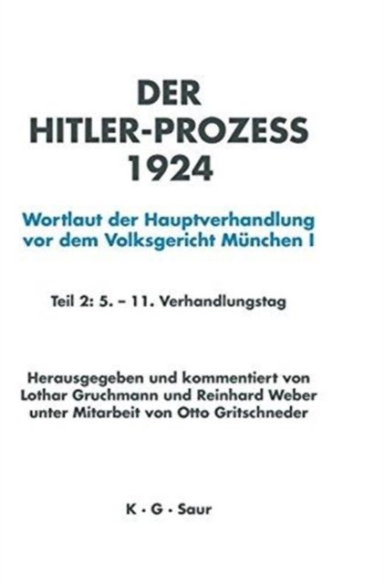 Hitler-Prozeß 1924 Tl.2