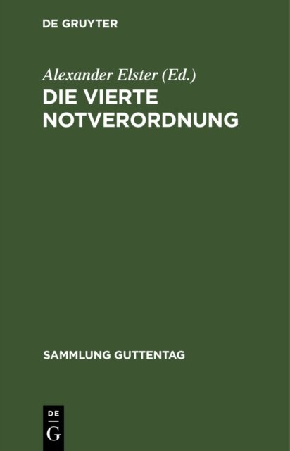 vierte Notverordnung