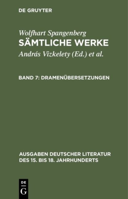 Samtliche Werke, Band 7, Dramenubersetzungen