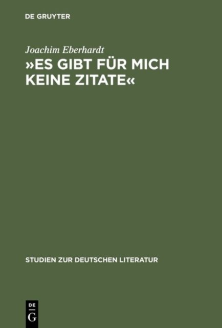 »Es Gibt Fur Mich Keine Zitate«