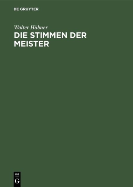 Die Stimmen Der Meister