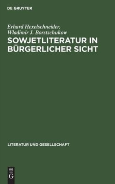 Sowjetliteratur in Burgerlicher Sicht
