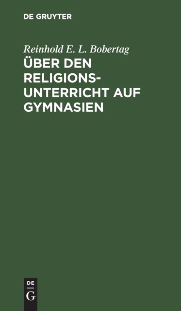 Uber Den Religionsunterricht Auf Gymnasien