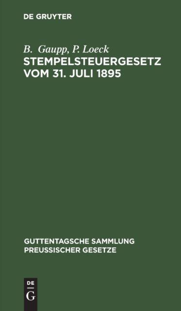 Stempelsteuergesetz vom 31. Juli 1895