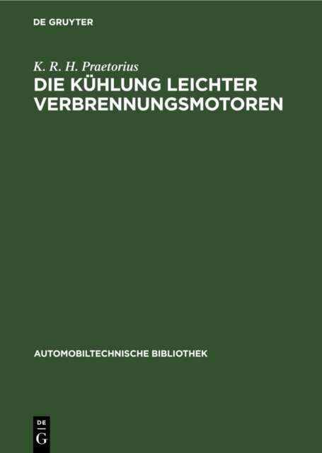 Die Kuhlung leichter Verbrennungsmotoren