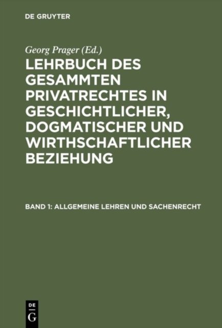 Allgemeine Lehren und Sachenrecht