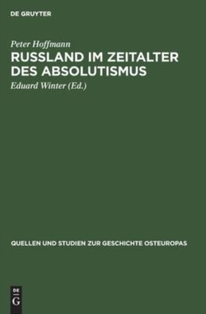 Rußland Im Zeitalter Des Absolutismus
