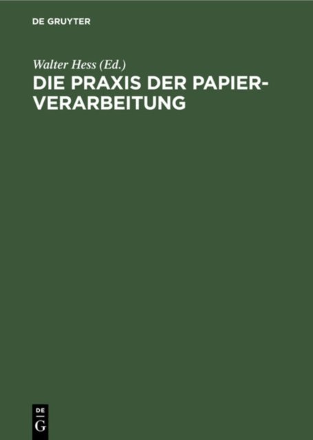 Die PRAXIS Der Papier-Verarbeitung