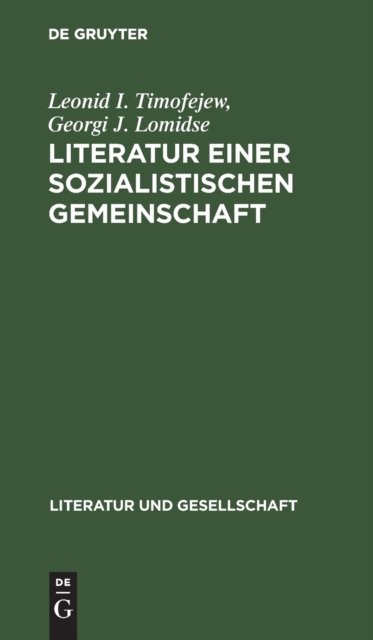 Literatur Einer Sozialistischen Gemeinschaft