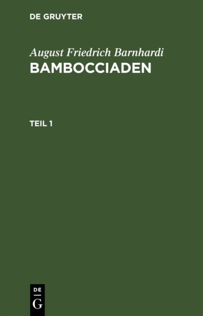 Bambocciaden. Teil 1