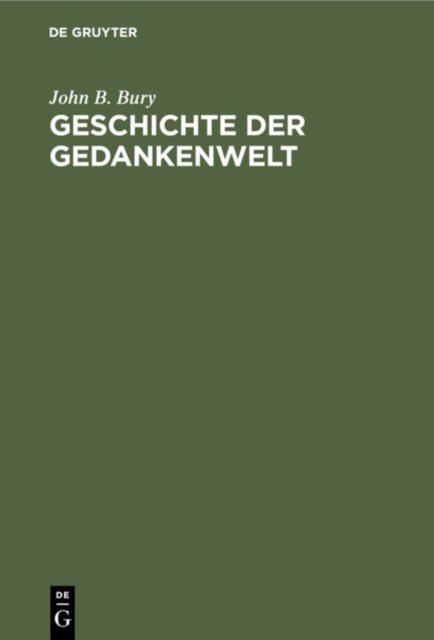 Geschichte Der Gedankenwelt