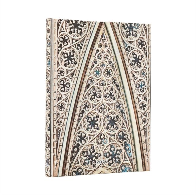 2026 Vault of the Milan Cathedral (Duomo di Milano) Midi 12-month Horizontal Hardcover Flexi Dayplanner 2026 (Wrap Closure)