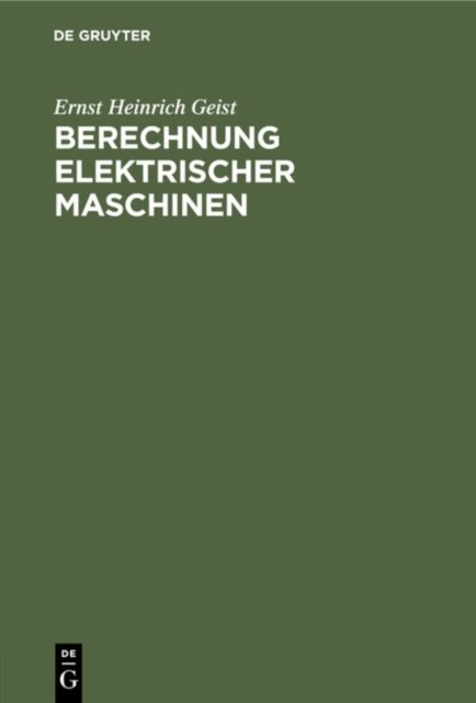 Berechnung Elektrischer Maschinen