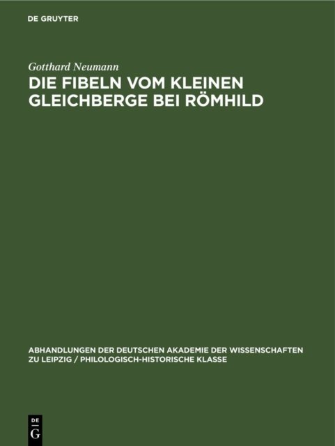 Die Fibeln Vom Kleinen Gleichberge Bei Romhild