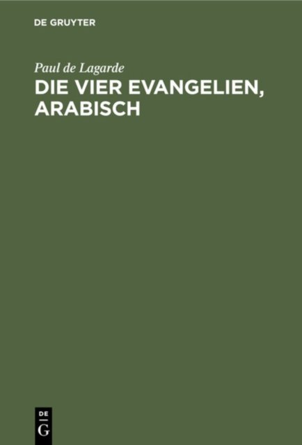 Die vier Evangelien, arabisch