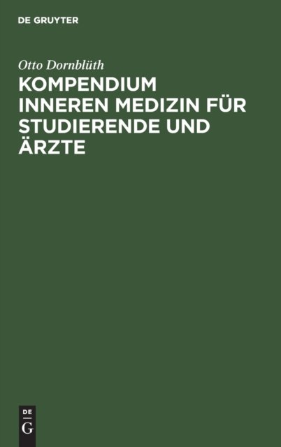 Kompendium Inneren Medizin Fur Studierende Und Arzte