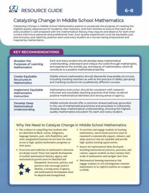 Catalyzing Change in Middle School Mathematics
