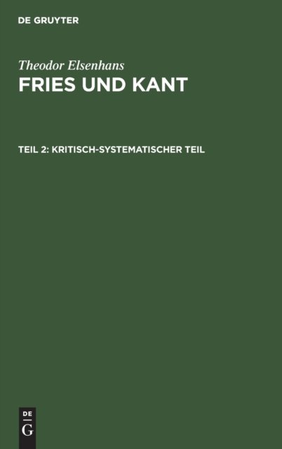 Kritisch-systematischer Teil