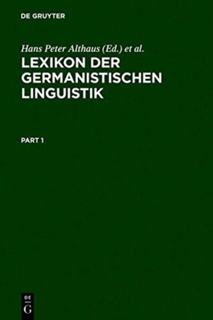 Lexikon Der Germanistischen Linguistik