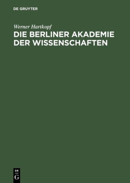 Der Berliner Akademie Der Wissenschaften