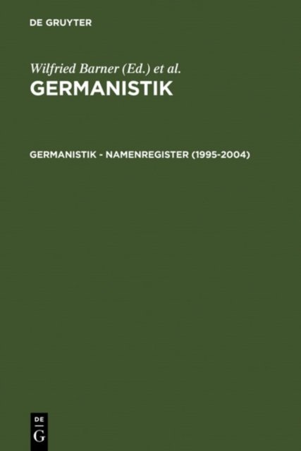 Germanistik – Namenregister (1995-2004)