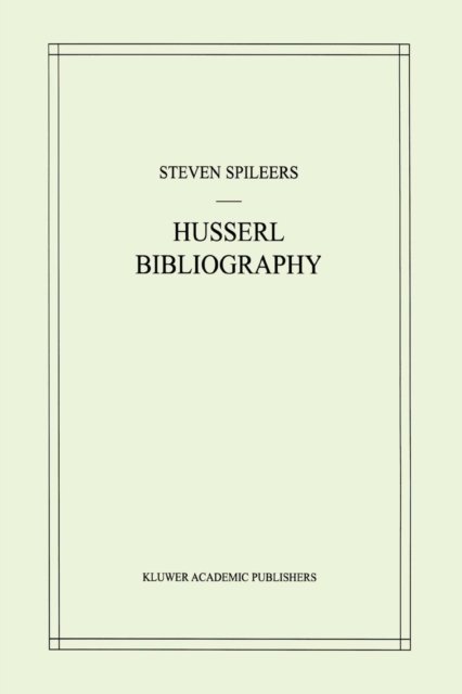 Edmund Husserl Bibliography