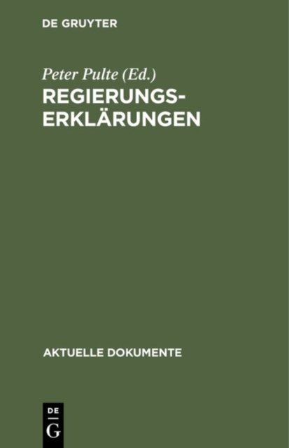 Regierungserklarungen