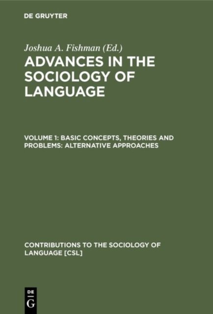 Basic Concepts, Theories and Problems