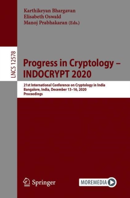 Progress in Cryptology – INDOCRYPT 2020