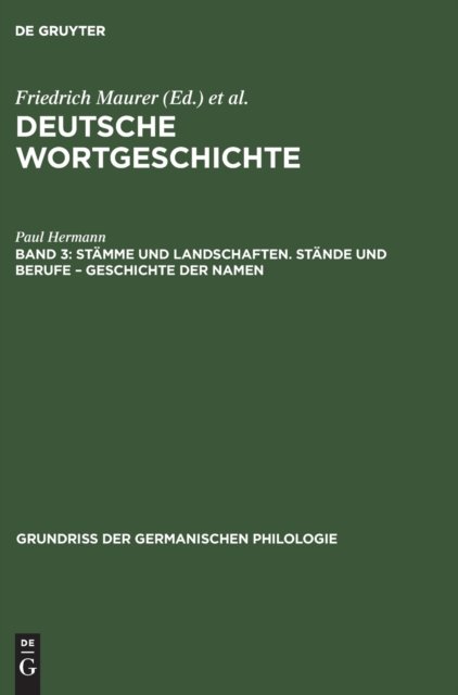 Stämme und Landschaften. Stände und Berufe – Geschichte der Namen