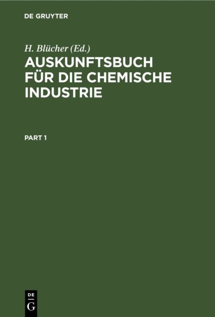 Auskunftsbuch Fur Die Chemische Industrie