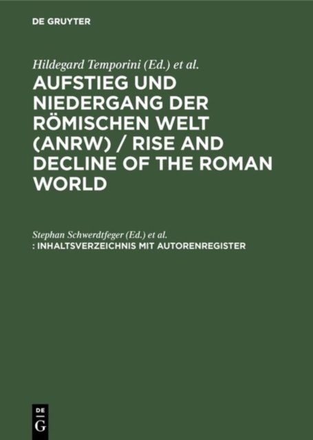Inhaltsverzeichnis Mit Autorenregister