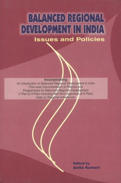 Balanced Regional Development in India