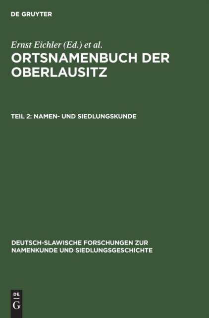Namen- Und Siedlungskunde