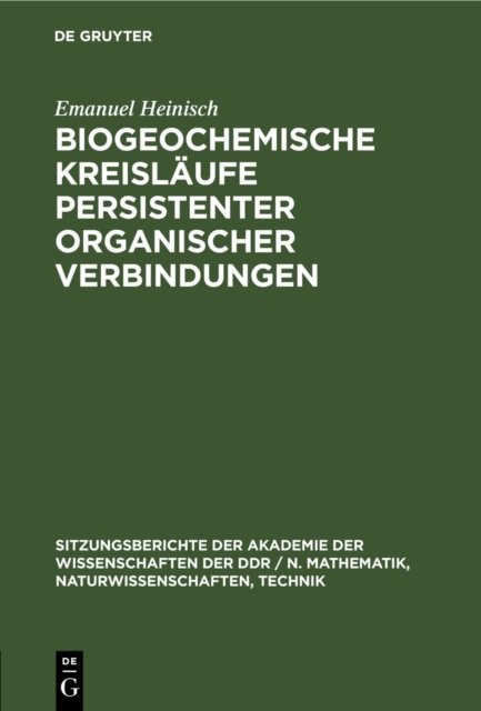 Biogeochemische Kreislaufe Persistenter Organischer Verbindungen