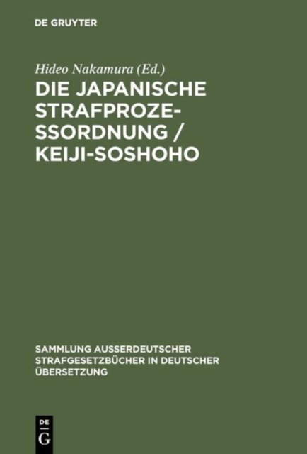 japanische Strafprozeßordnung / Keiji-Soshoho