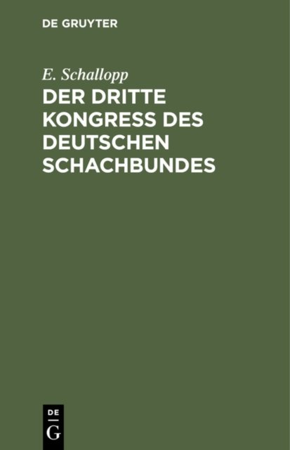 dritte Kongress des Deutschen Schachbundes