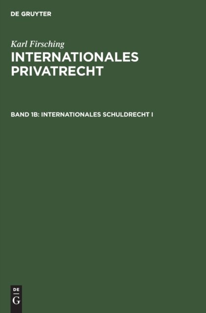 Internationales Schuldrecht I