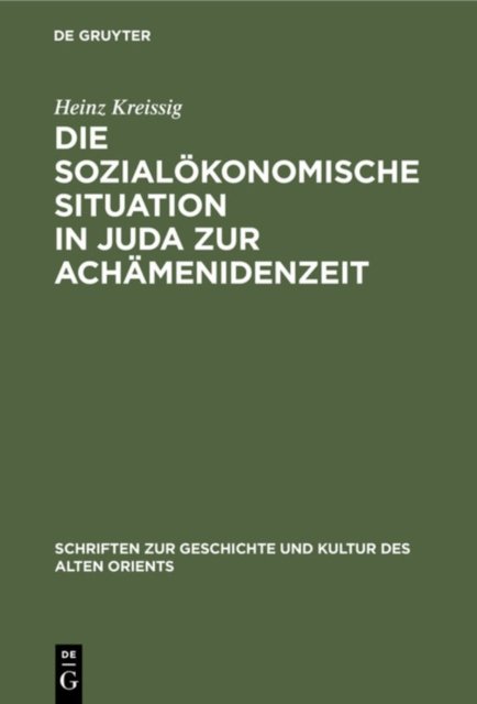 Die Sozialokonomische Situation in Juda Zur Achamenidenzeit