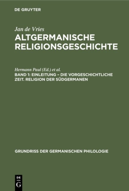 Einleitung - Die Vorgeschichtliche Zeit. Religion Der Sudgermanen