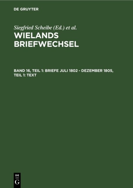 Wielands Briefwechsel V 16/1