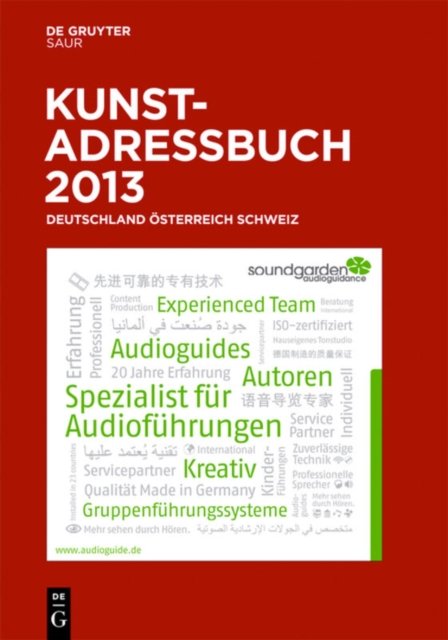 Kunstadressbuch Deutschland, Osterreich, Schweiz 2013