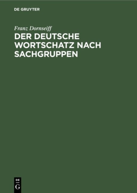 deutsche Wortschatz nach Sachgruppen
